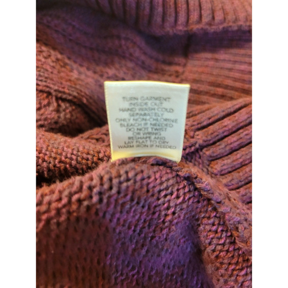 CJ Banks Purple Cable Knit Buckle Detail Cardigan Sweater Women's Plus Size 2X - Picture 8 of 8